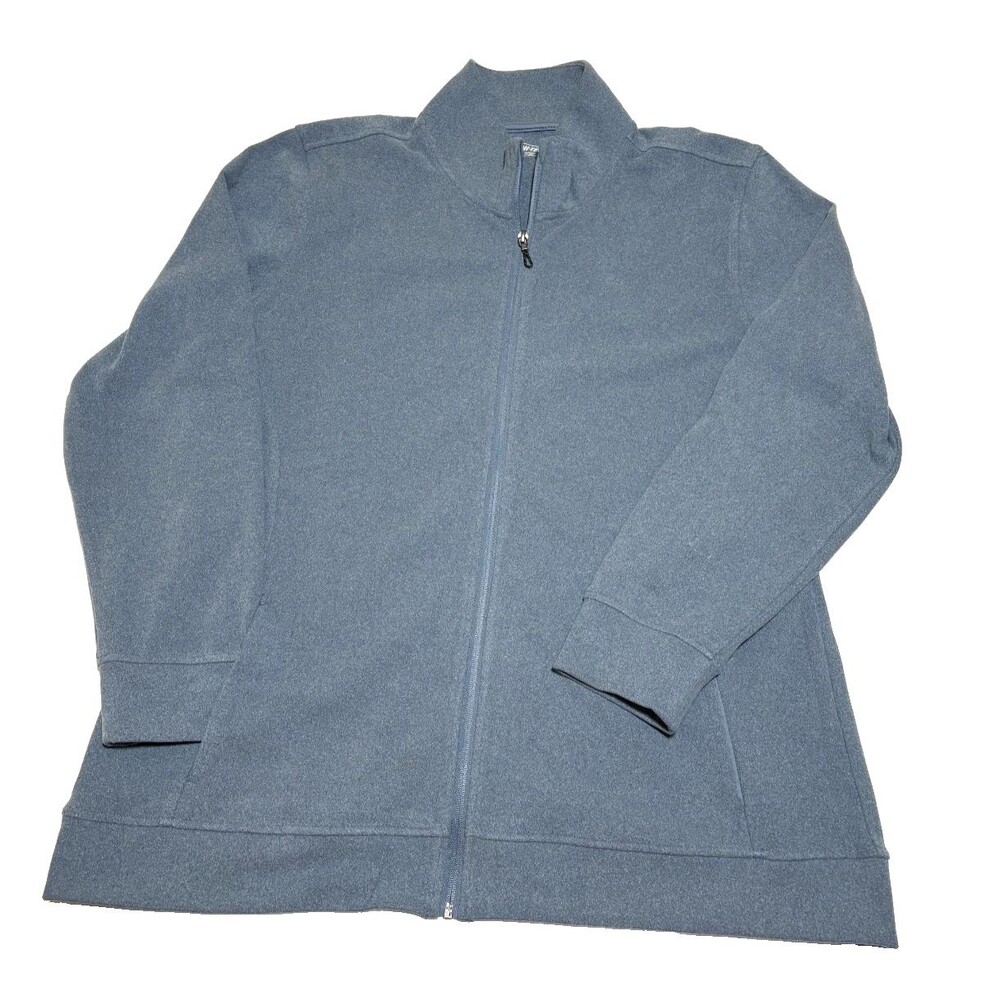 Hi-Tec Womens Jacket Super Cozy Full-Zip Thermo-Tec Microfleece Stretch Blue XXL